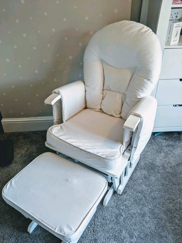 supremo bambino nursing glider chair and footstool